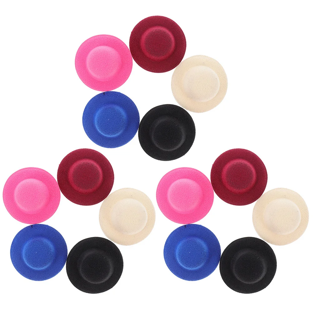 

15 Pcs Small Hat Mini Hats Adornments Party Felt DIY Prop Crafts Cloth Decor Accessories