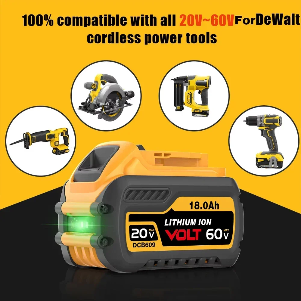 НОВЫЙ DCB200 для Dewalt 60 В DCB606 18000 мАч 20 MAX литий-ионный аккумулятор DCB609 DCB205 DCB204 DCB206 DCB209