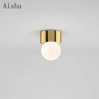postmodern ceiling lamp glass ball small ceiling light living room bedroom bedside house decoration lighting fixtures