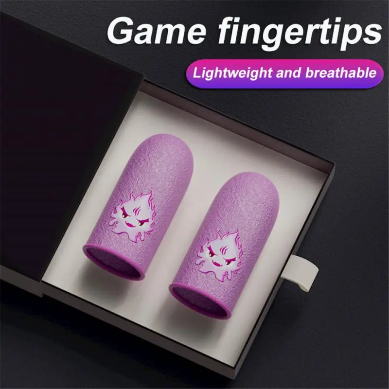 1 זוג אצבע שרוול עבור PUBG נייד משחק אצבע כיסוי לנשימה משחק בקר מגע מסך זוהר משחקי אגודל כפפות