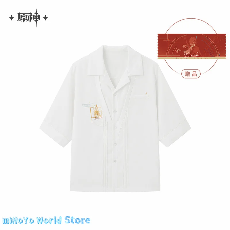 Оригинальная рубашка Kaveh MiHoYo настоящий Genshin Impact тема Impression с коротким рукавом