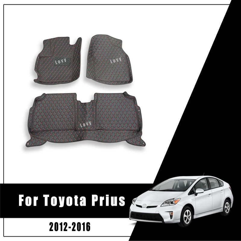 

Автомобильные коврики для Toyota Prius 2012 2013 2014 2015 2016, пользовательские коврики, автомобильные внутренние накладки на ножки, аксессуары, защитные...