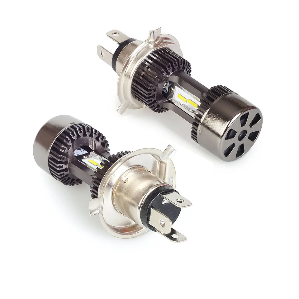 

2x Super Bright Hi/Lo Arc Dual Beam Standard Auto Headlamp Car Accessories H4 LED Car Headlight Bulb Plug&play 60w 8000lm