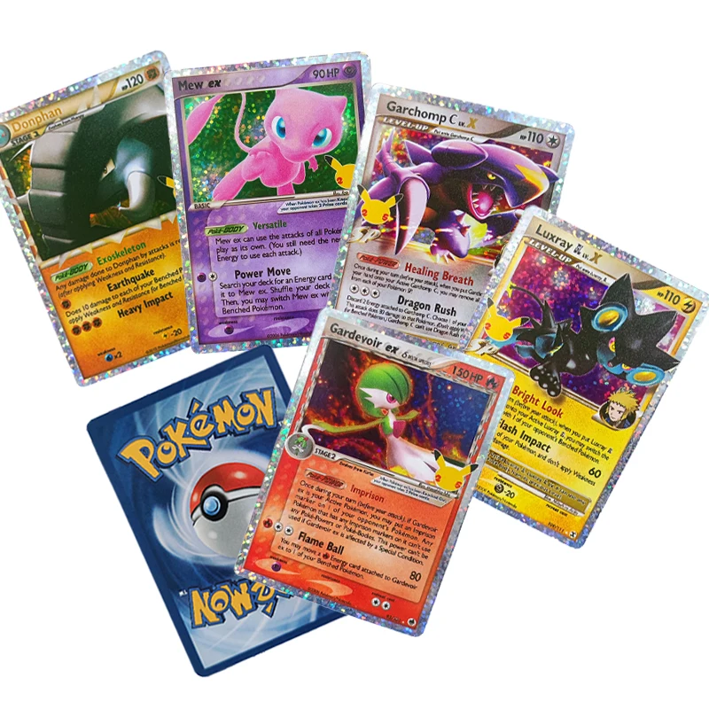 Карты покемона гардана Mew PTCG празднование 25-й годовщины гархомп Luxray сделай сам