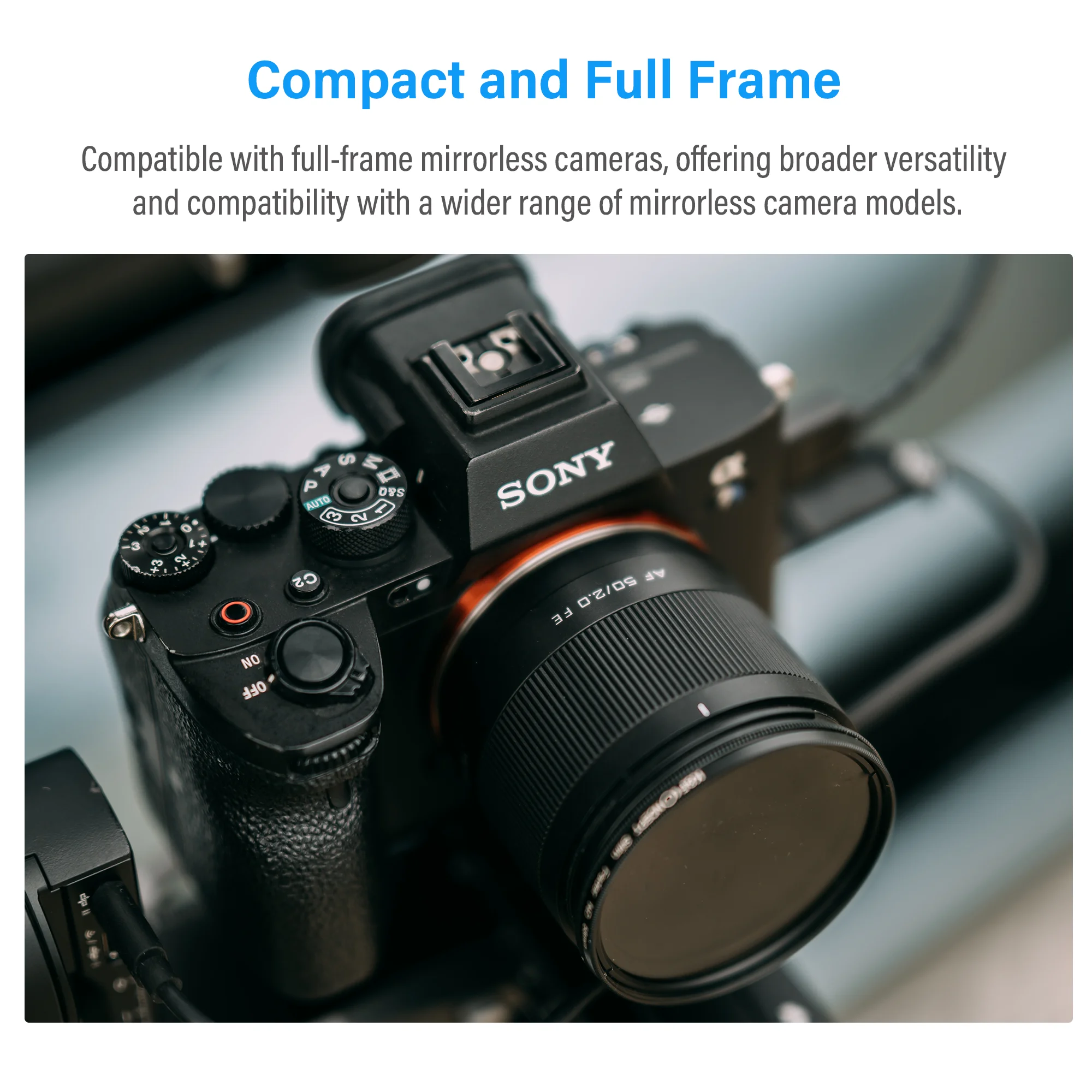Фото Полнокадровый объектив Viltrox AF 50 мм F2.0 для камеры Sony E Nikon Z Camera ZV-E10 A7C2 Z5 Z6 Z8 Z7 №2