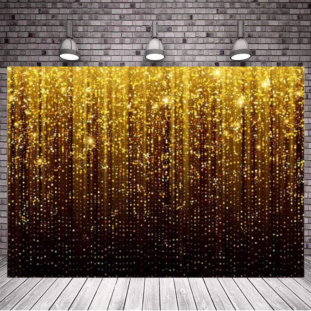 

Photography Backdrop Gold Glitter Shining Golden Spots Banner Background Vintage Astract Background For Family Party Decoration