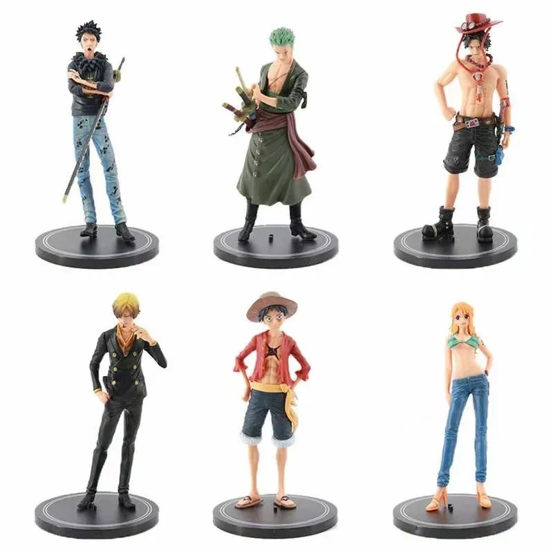 

Аниме One Piece Luffy Ace Sanji Nami Roronoa Zoro Trafalgar Law ПВХ экшн-Фигурка Статуя Коллекционная модель детские игрушки куклы Подарки