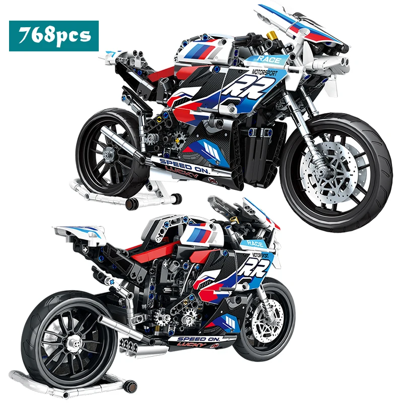 

Technical Ideas Motorcycle Simulation Model Building Blocks Famous Motorcycle Locomotive Bricks MOC Toys Gift For Children