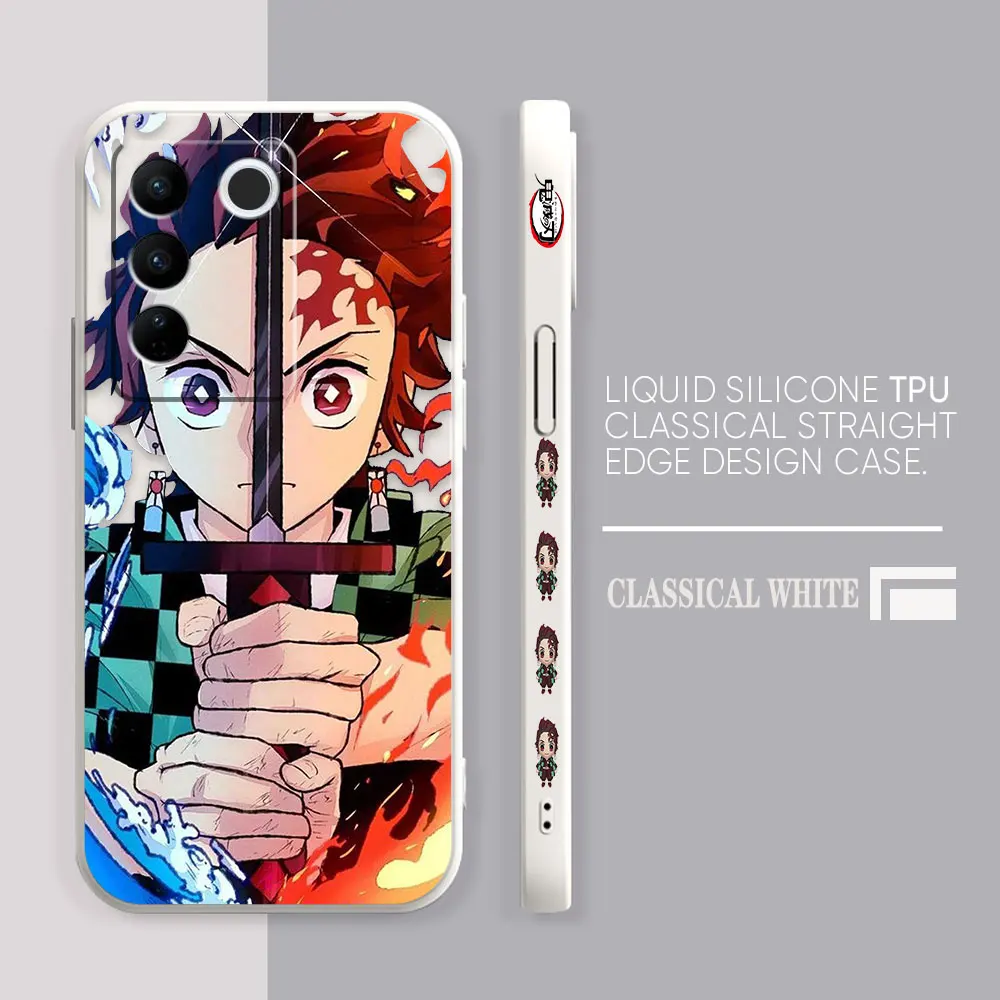 Case For VIVO S1 S5 S6 S7 S9 S9E S10 S12 S15 S16 S16E V19 V20 V21 V23 V25 V27 PRO 5G Case Funda Shell Anime Demon Slayer Tanjiro
