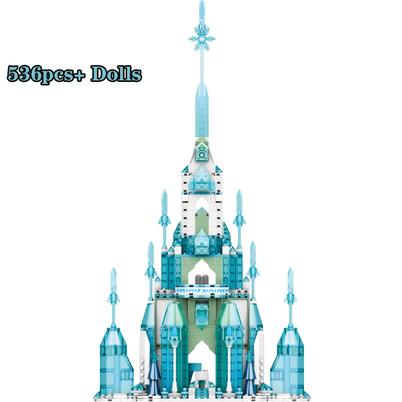 Конструктор лед и снег Disney замок городская принцесса девочка игрушки сделай сам