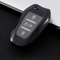 tpu car key protector cover holder chain for peugeot 308 408 508 2008 3008 4008 5008 citroen c4 c4l c6 c3 xr key case accessory