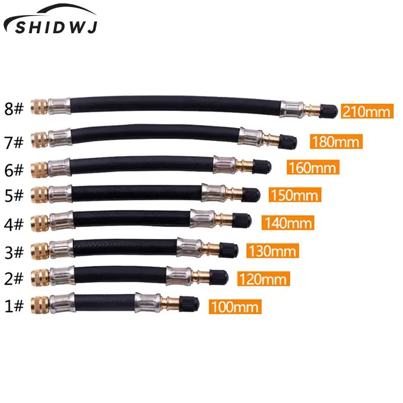 

1PC Tires Pump Extension Rubber Hose Valve Adapter Flexible Tube Tyre Valve Extension Auto Bike Motorbike Tyre Accessories