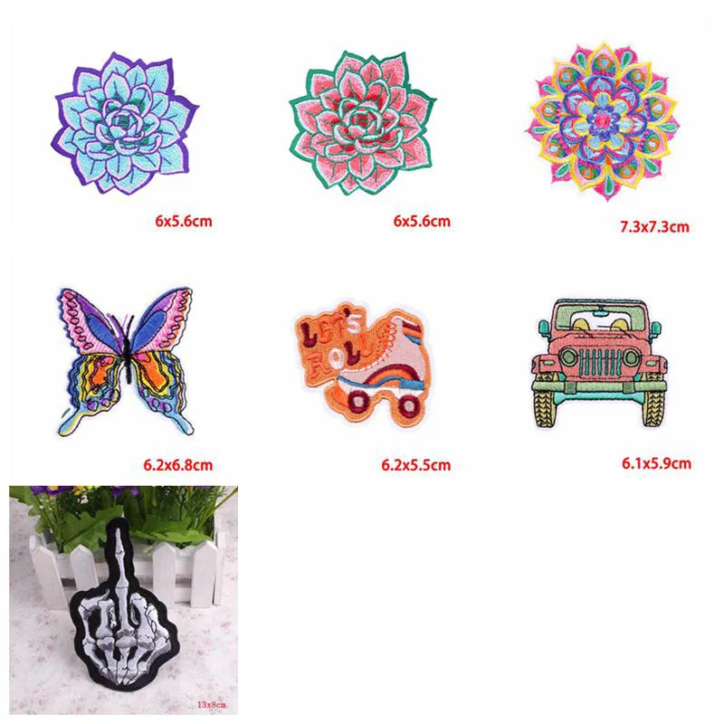 10 шт. термоклейкие нашивки для одежды с мультяшными буквами