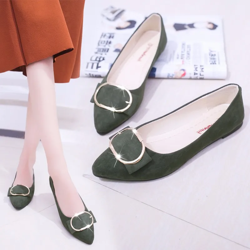 

Shallow Women Shoes Large Size Casual Flat Shoes for Woman Fashion Slip-on Solid Color Flats Leisure Loafers Chaussures Plates