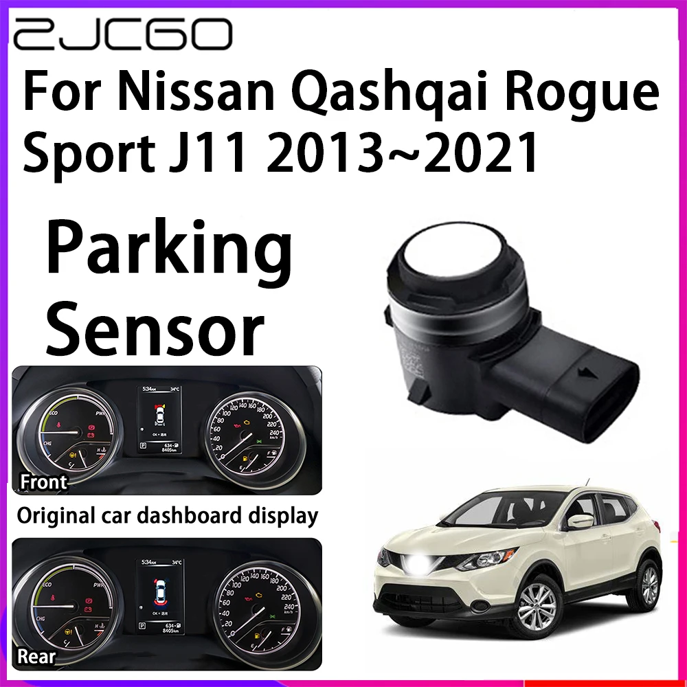 

ZJCGO Parking Sensor Kit Car Parktronic Backlight Reverse Radar Monitor System for Nissan Qashqai Rogue Sport J11 2013~2021