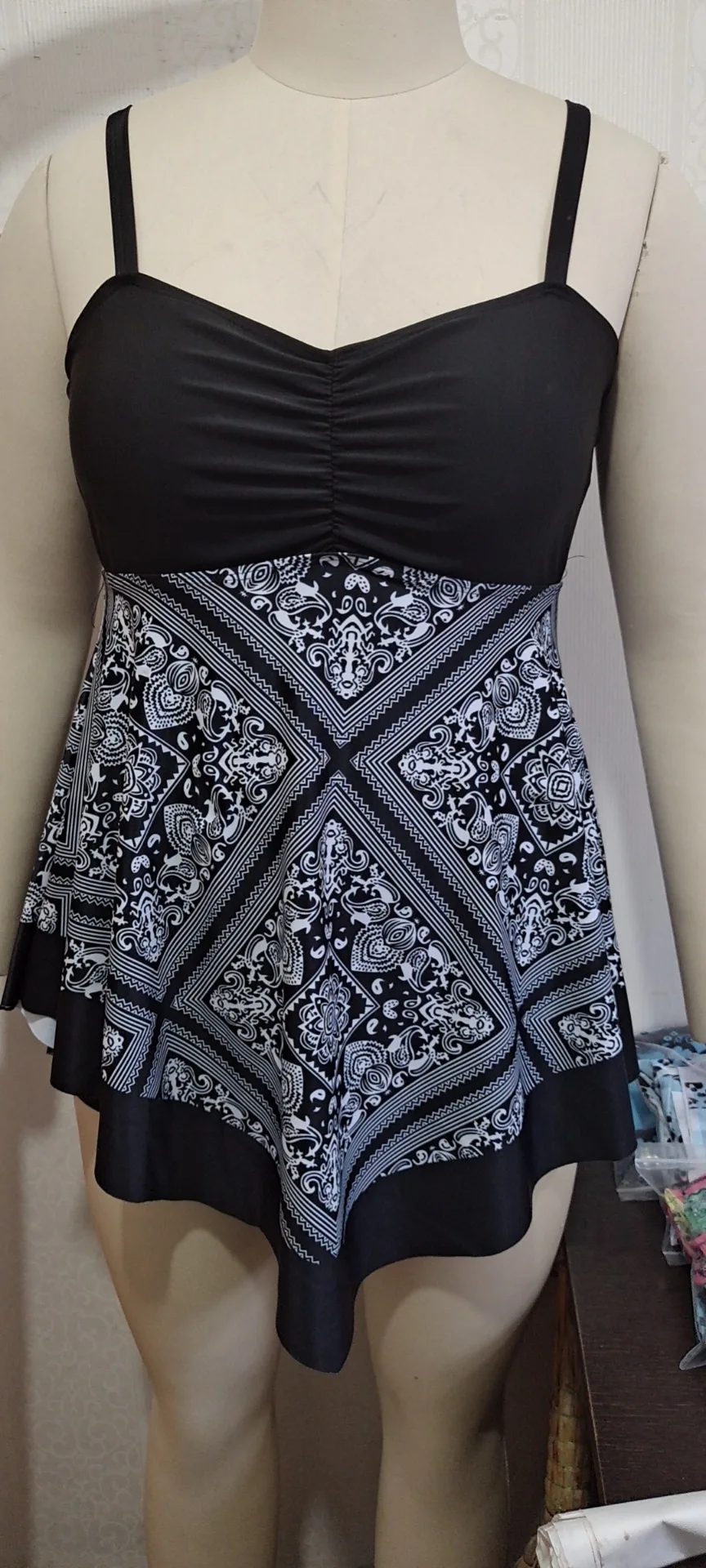 2022 New Swimsuits  XL-10XL Tankini Sets Female Plus Size Swimwear Beach Wear Two-Piece Bathing Suit Women's Swimming Suit