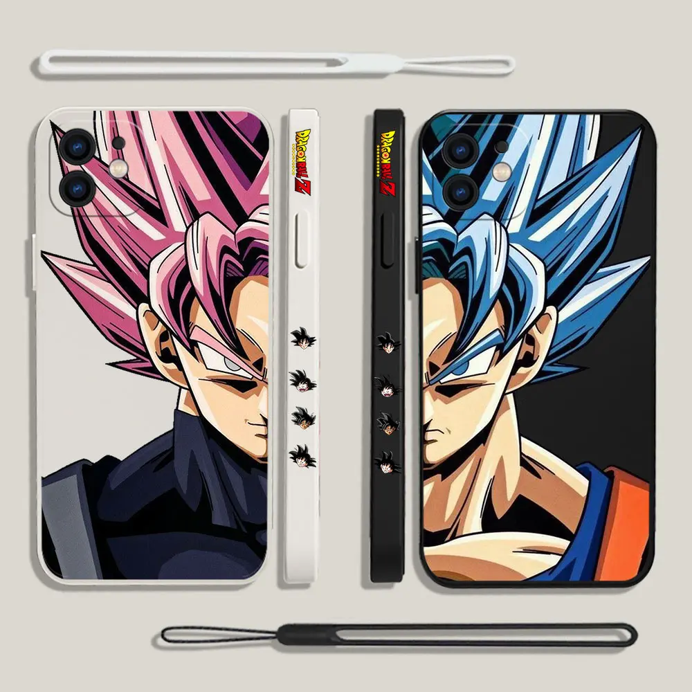 

Anime Sons Gokus Dragons Balls Phone Case For iPhone 14 13 12 11 Pro Max Mini X XR XS MAX Plus Silicone Cases with Hand Strap