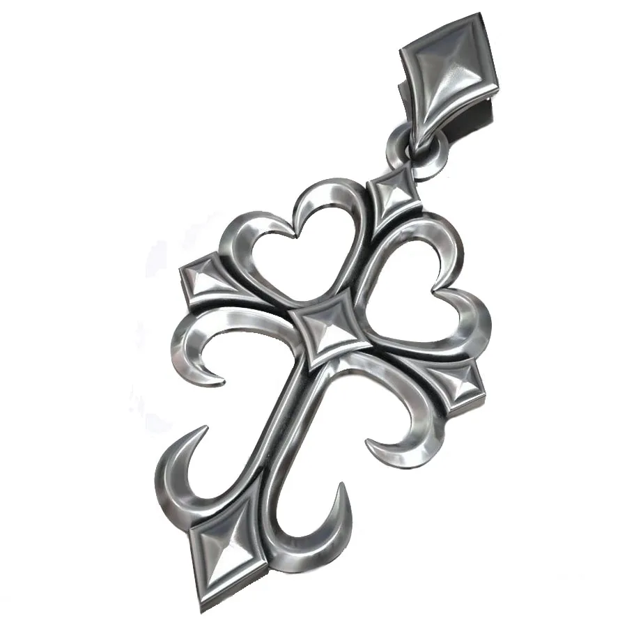 

10g Cross Masonic Knights Templar Amulet Religious Pendant 925 SOLID STERLING Silver High Trendy