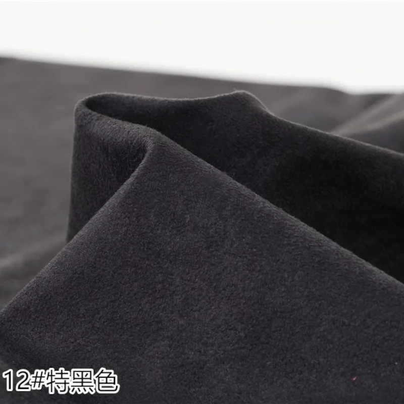 4-х направленная эластичная искусственная замша-мех ткань черного и серого цвета на метраж для обивки автомобильного потолка, дивана и платья (3/5/10м).