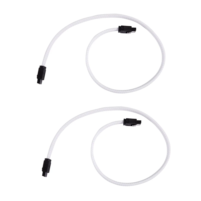 

2X 50 см SATA 3,0 III SATA3 7Pin кабель для передачи данных 6 ГБ/сек. SSD Кабели HDD кабель для передачи данных жесткого диска (белый)