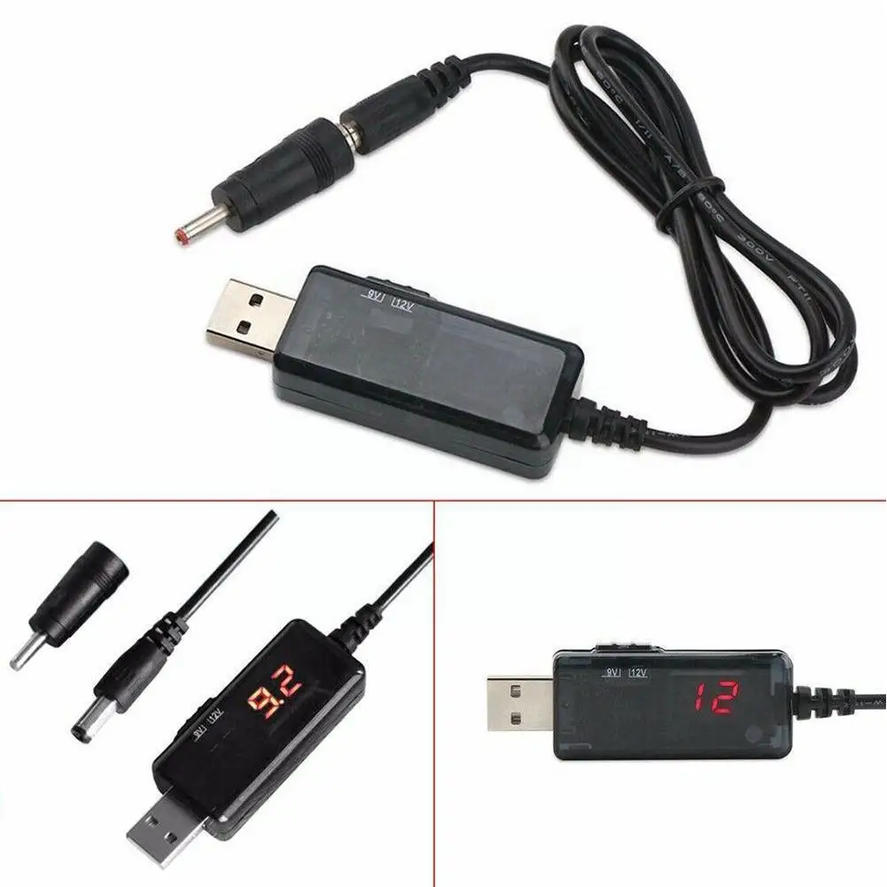 Кабель-преобразователь с Usb на повышающий 5 В до 9 в 12 регулируемый трансформатор