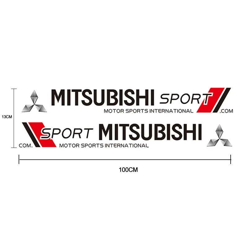 

2 шт., наклейки на боковую дверь автомобиля, стильная декоративная наклейка с логотипом для Mitsubishi Eclipse Lancer Outlander Pajero ASX Colt Delica Triton