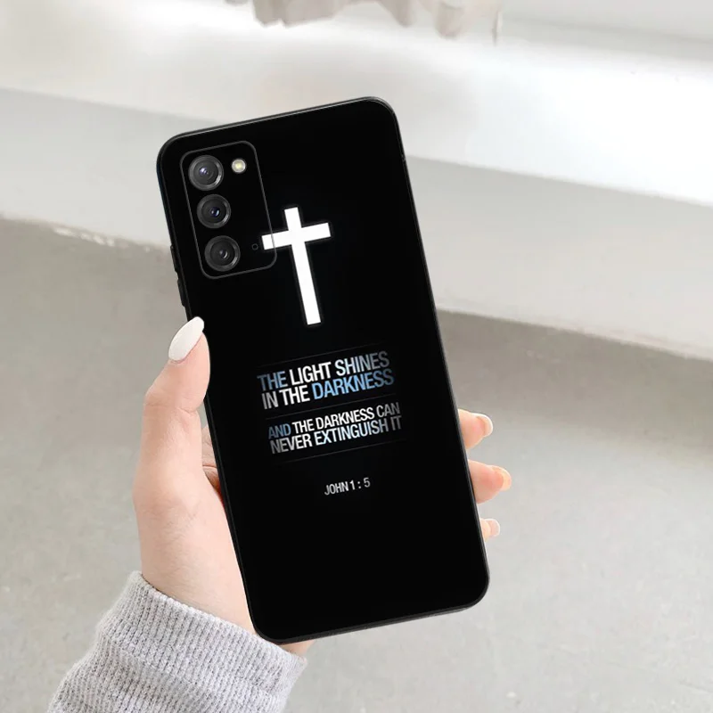 Чехол для телефона Samsung S24 Ultra S23 FE S22 S21 S20 S10 Кристиан Иисус девушка ангел галактика