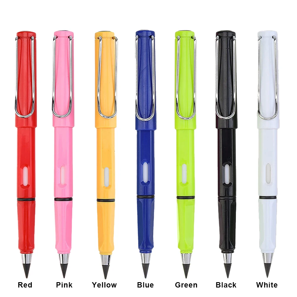 

HB Home Unlimited Writing Kids Adults With Eraser Plastic Pen Cap Painting School Art Replaceable Nib Inkless Pencil Reusable