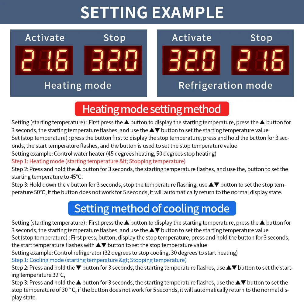 Высокоточный Термостат W3007 12 В Постоянного Тока 300 Вт