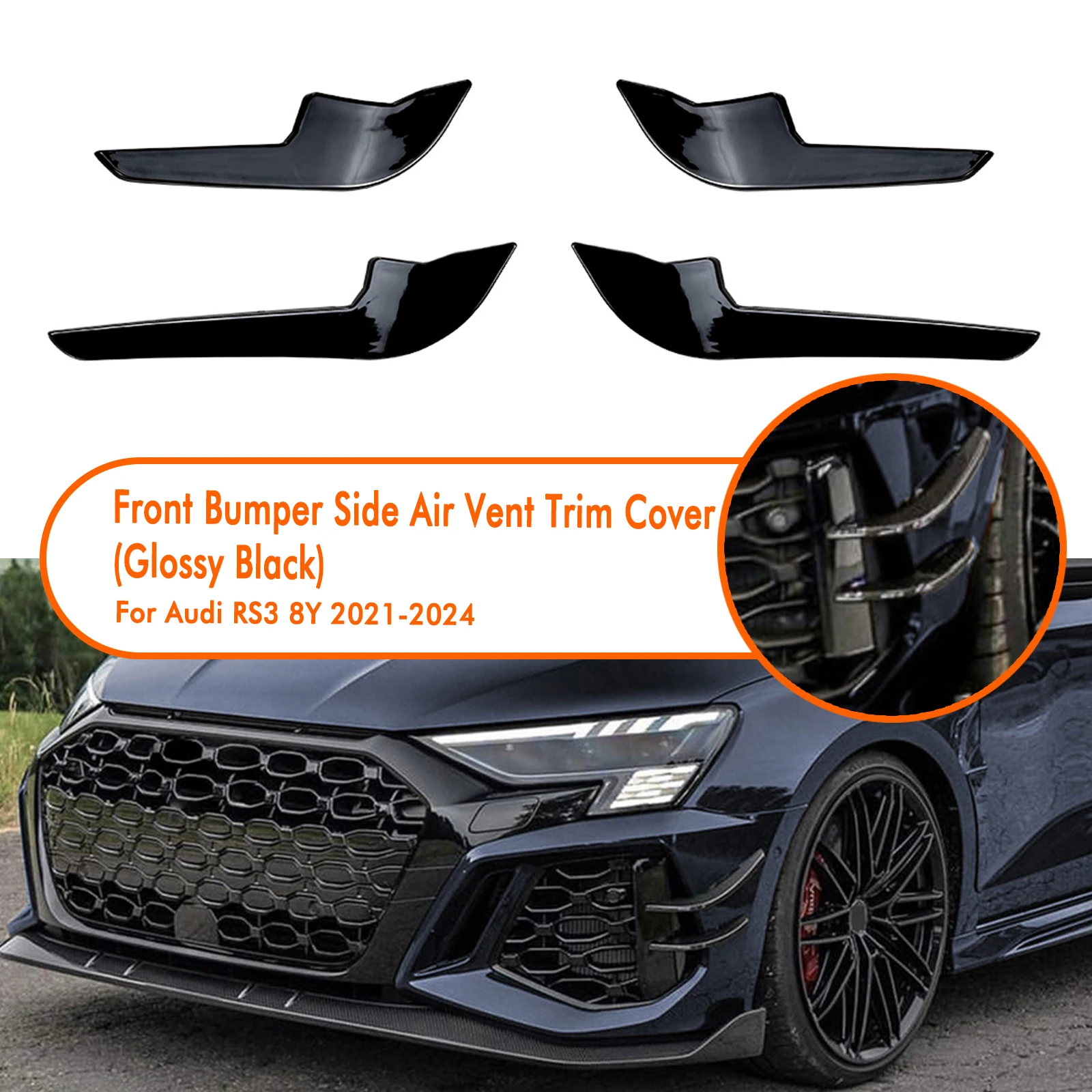 Передний Боковой бампер для Audi RS3 8Y Sedan 2021-2024