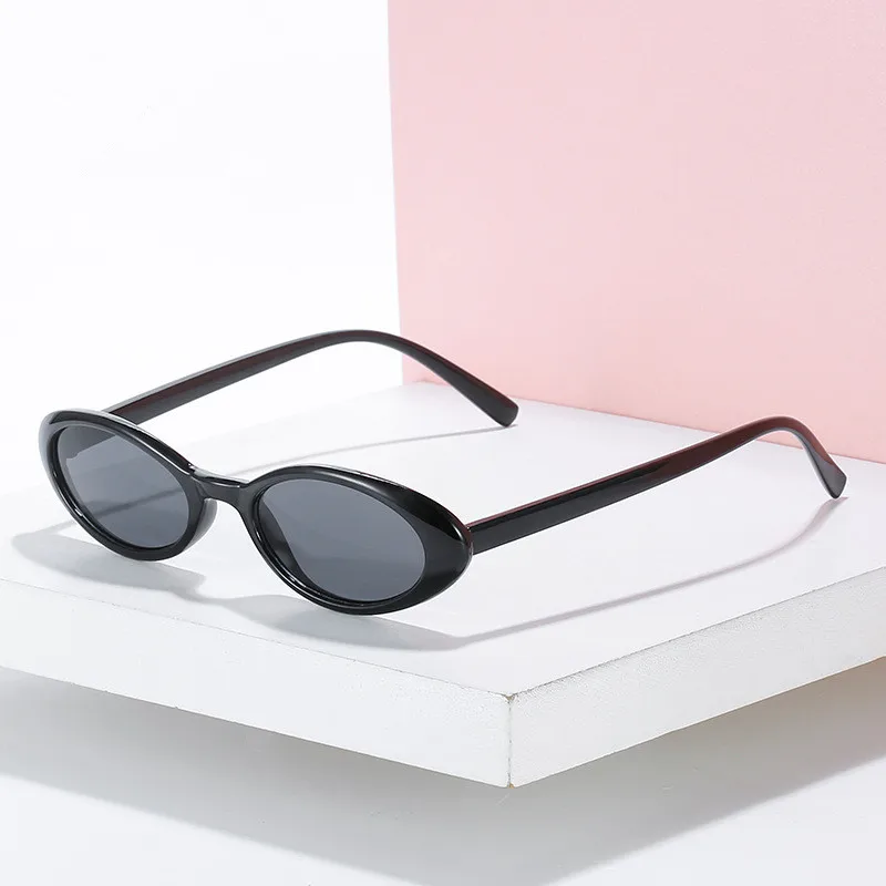 

Популярные Модные маленькие овальные солнцезащитные очки Ins, Женские винтажные леопардовые очки желеобразного цвета, мужские трендовые со...