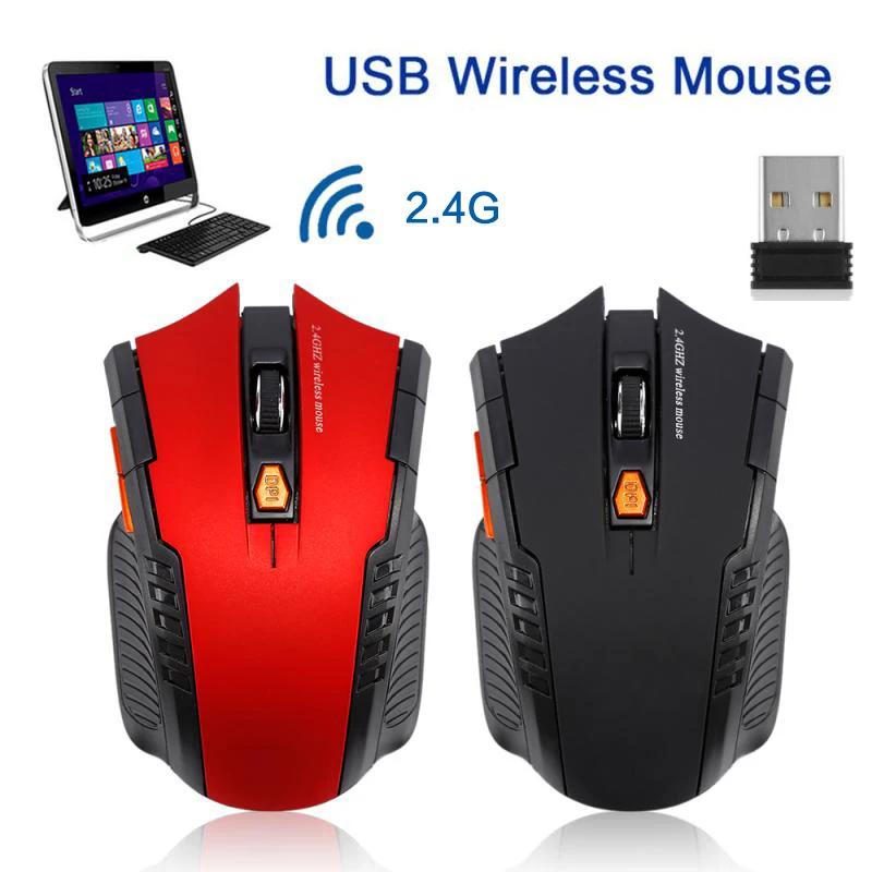 

Portable 2.4Ghz Wireless Mouse USB 1600PI Optical 6 Keys Computer Game Mice For Gaming Internet Laptop PC Office Dropshipping