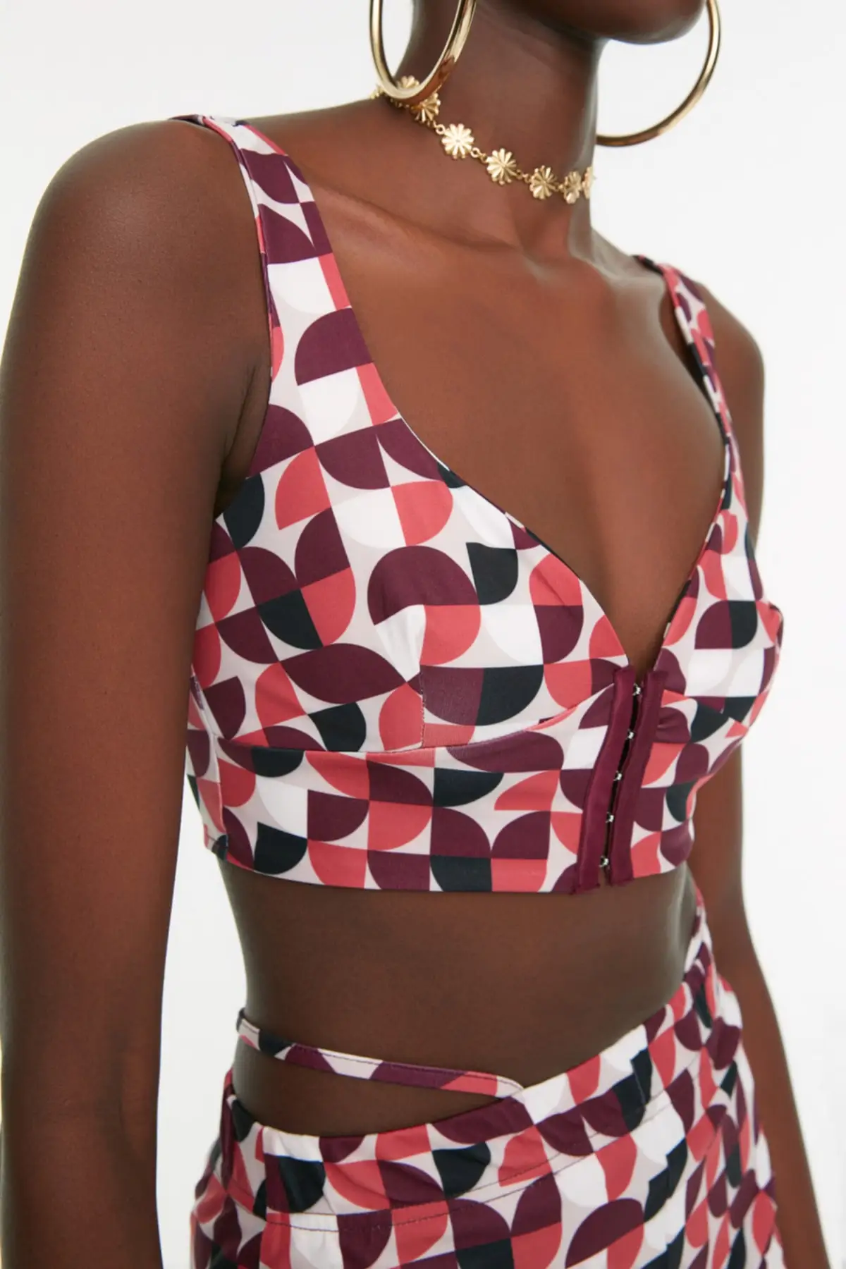 Трикотажное бюстье с геометрическим рисунком TPRSS22BS0006 |