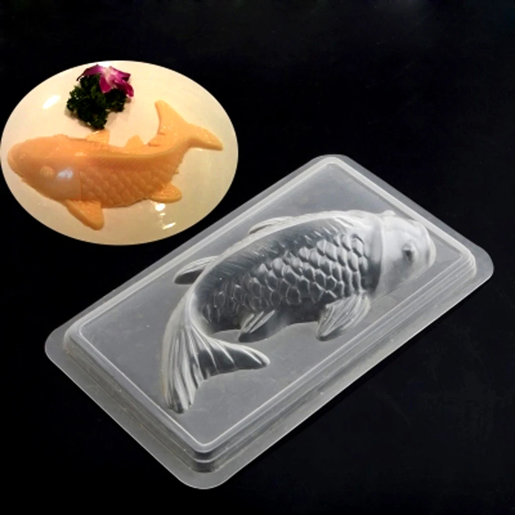 

DIY 3D Koi Fish Carp Mold Plastic Jelly Handmade Sugarcraft DIY Mold Large Medium And Small Sizes Baking Tools Decorations