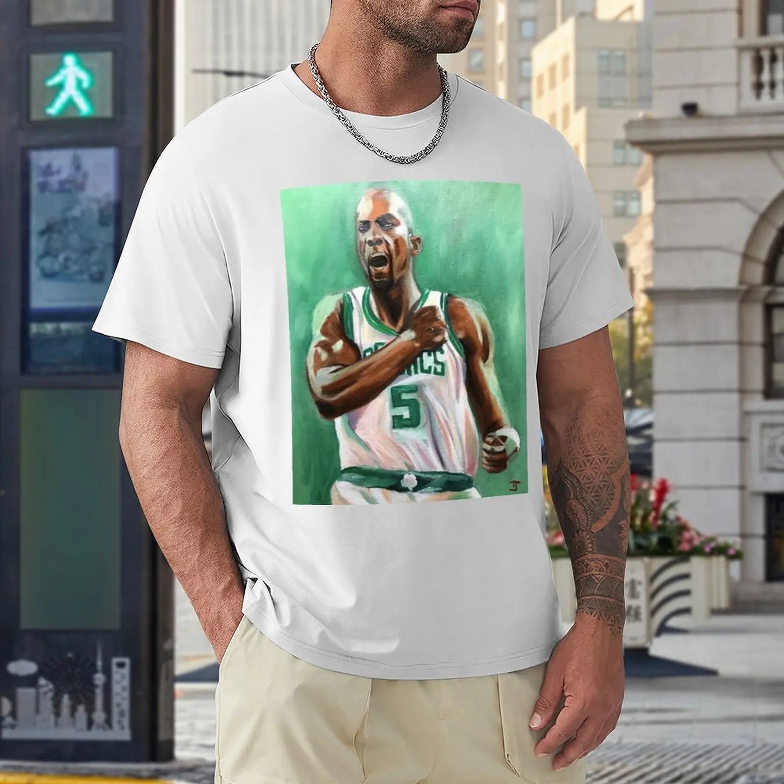 

Classic Kevins And Garnetter KG The BIG TICKET Da Kid 2023 Basketball Stars Tees High Grade Activity Competition Eur Size