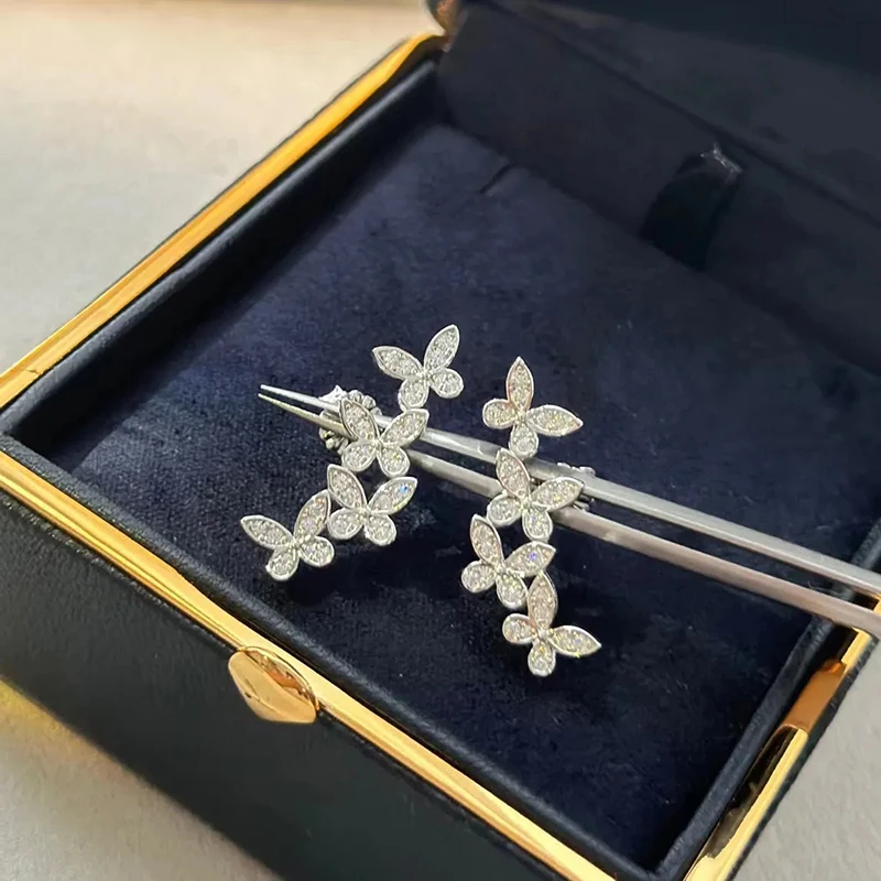 

Женские серьги из серебра 925 пробы, с бабочками