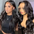 Шикарные волосы HD, Прозрачный передний парик на сетке, бразильский Волнистый передний парик на сетке, человеческие волосы для черных женщин, 180 плотность, волосы без повреждений