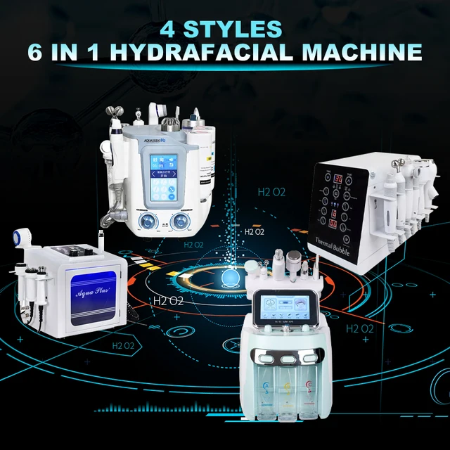 2022 4 Styles H2-O2 6 in 1 Hydrafacial Machine Hydro Dermabrasion Hydra Facial Diamond Peeling Salon Beauty Device 1