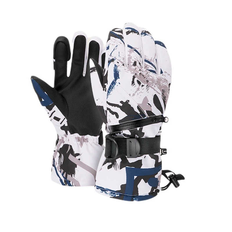 

Зимние лыжные перчатки для сноуборда мужские и женские теплые водонепроницаемые ветрозащитные перчатки для сенсорного экрана с карманами