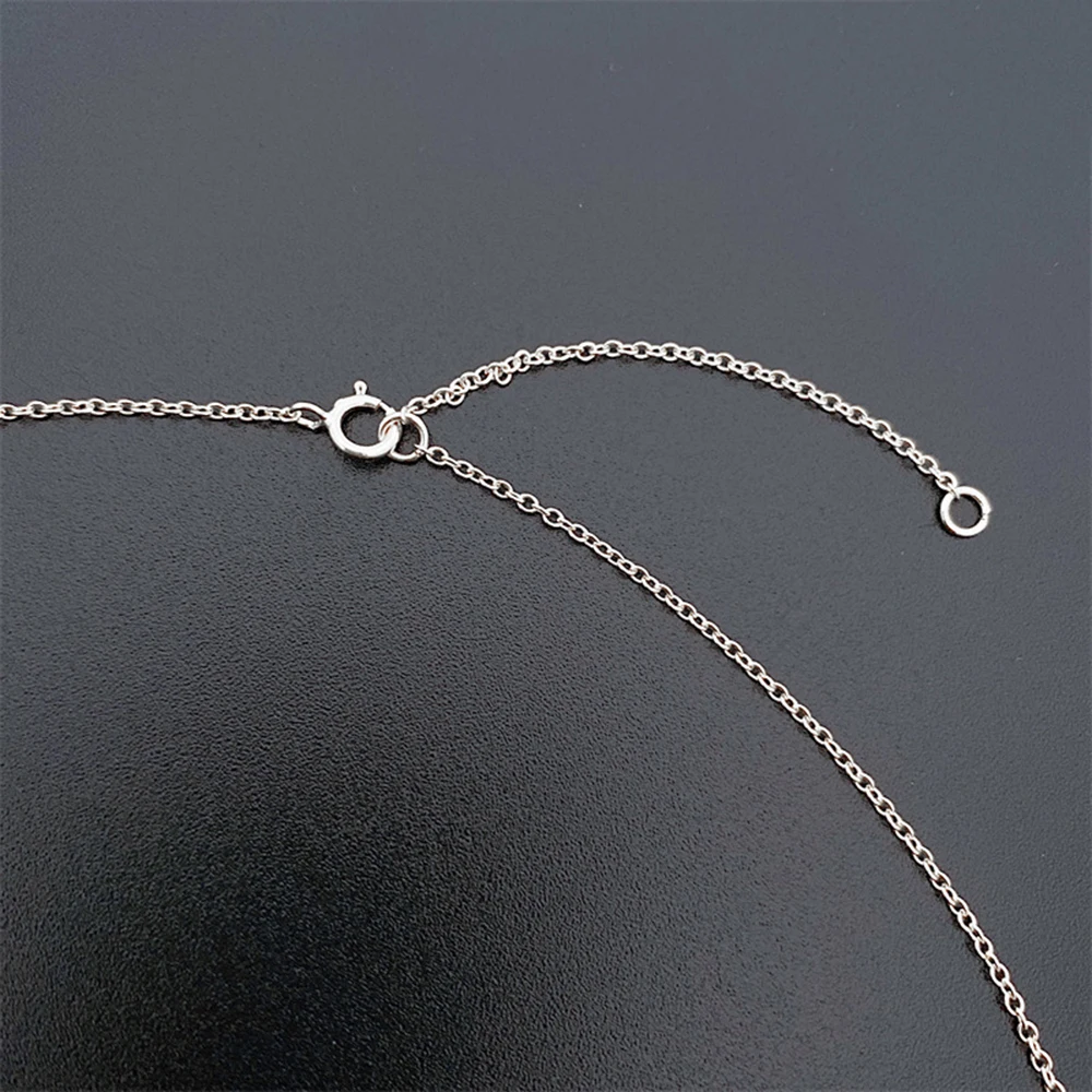 5.0mm VVS Moissanite Necklaces S925 Silver Round Diamonds Necklaces for Women Fashion Link Chain Pass Diamond Test Men Jewelry