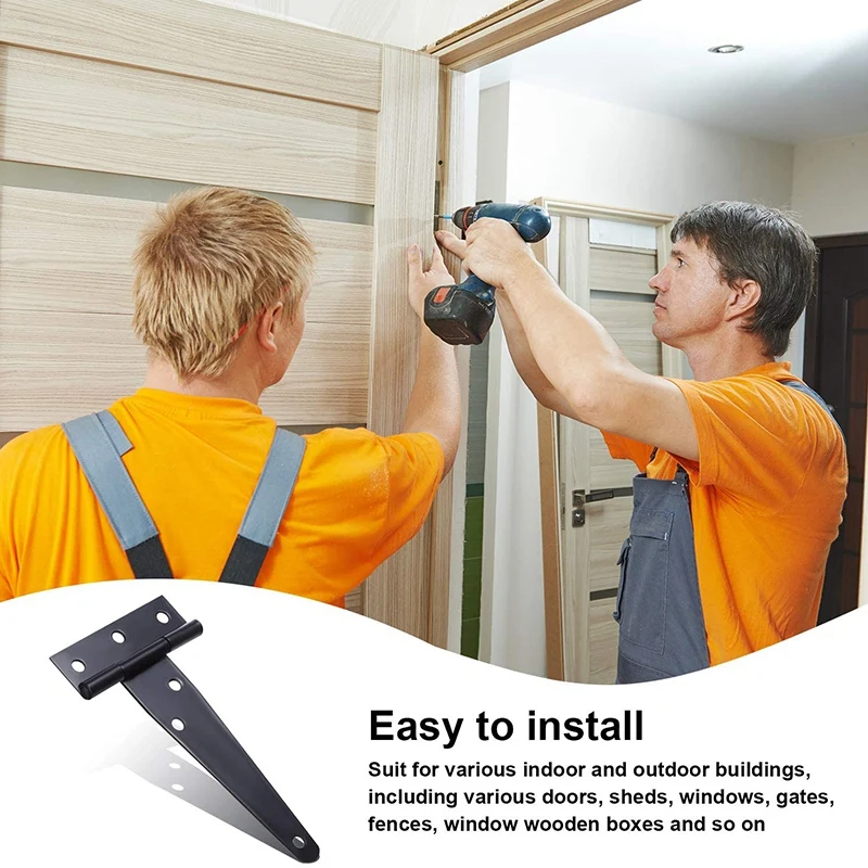 6 шт. 4-дюймовые Т-образные петли для дверей