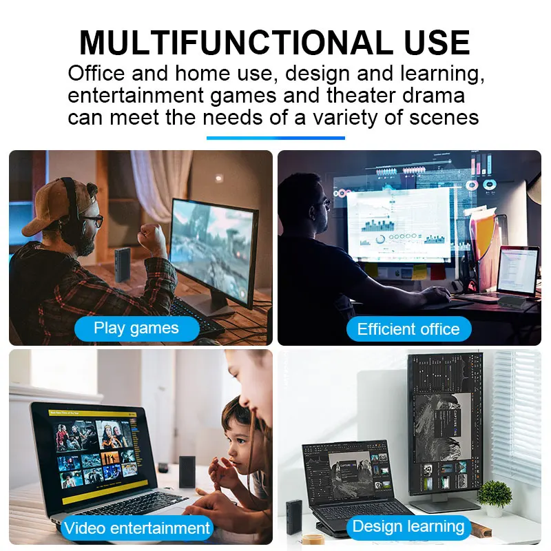 ZX02 четырехъядерный процессор Intel Gemini Lake N4100 Windows 10 мини-ПК 6 ГБ 256 SSD-накопитель