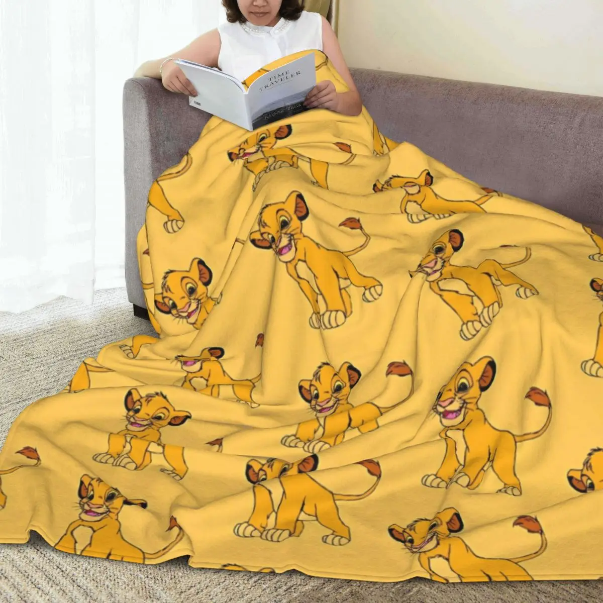 Симба Король Лев одеяла теплое плюшевое покрывало с принтом для дивана стула