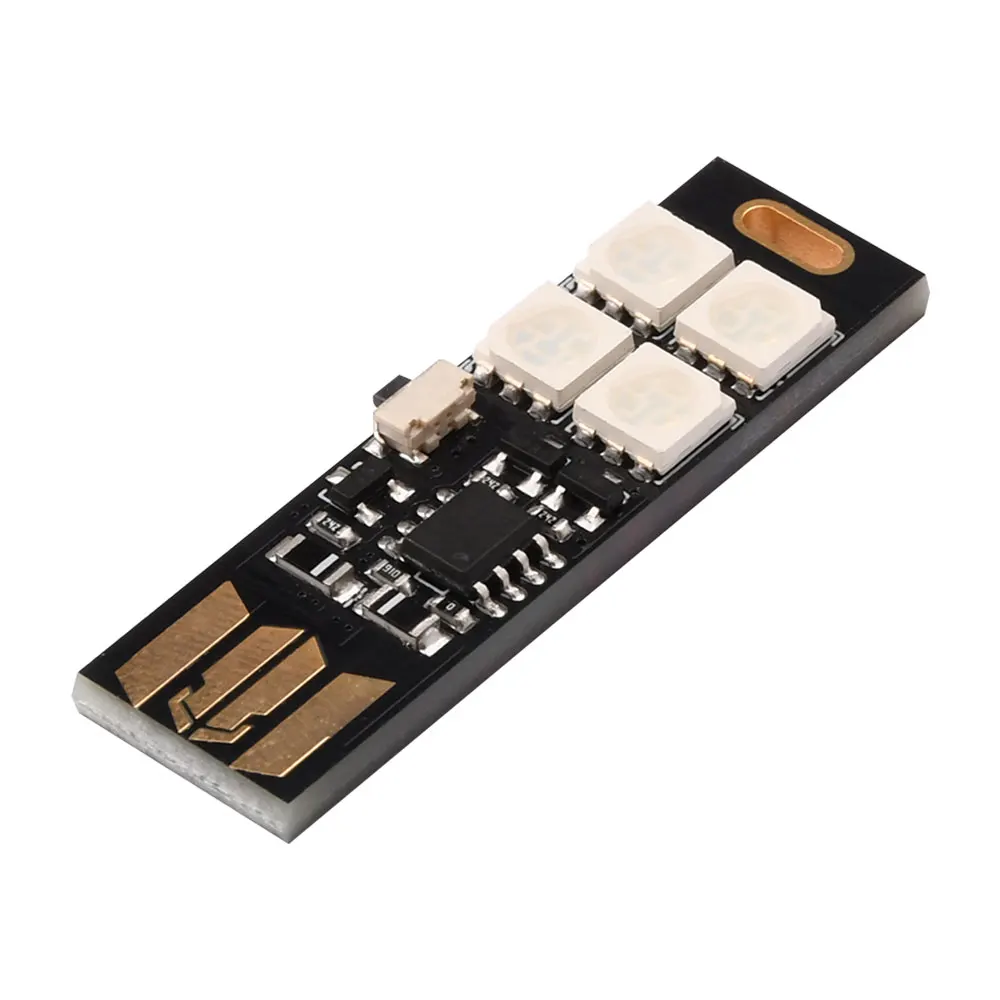 3 в-5 в мини-USB светодиодный фонарь 5050 RGB 4 светодиода панель управления переключателем 7 цветов переменная ночь фонарь Портативный сенсорный датчик