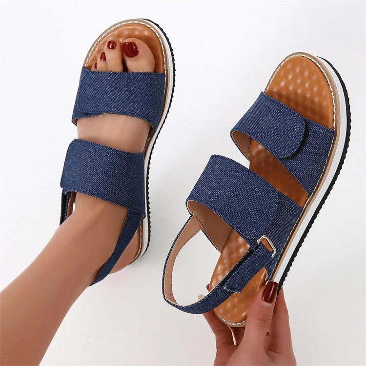 

Новинка 2022, женские сандалии в стиле ретро, модная летняя женская обувь, повседневные сандалии, пляжная обувь, большой размер 35 ~ 43