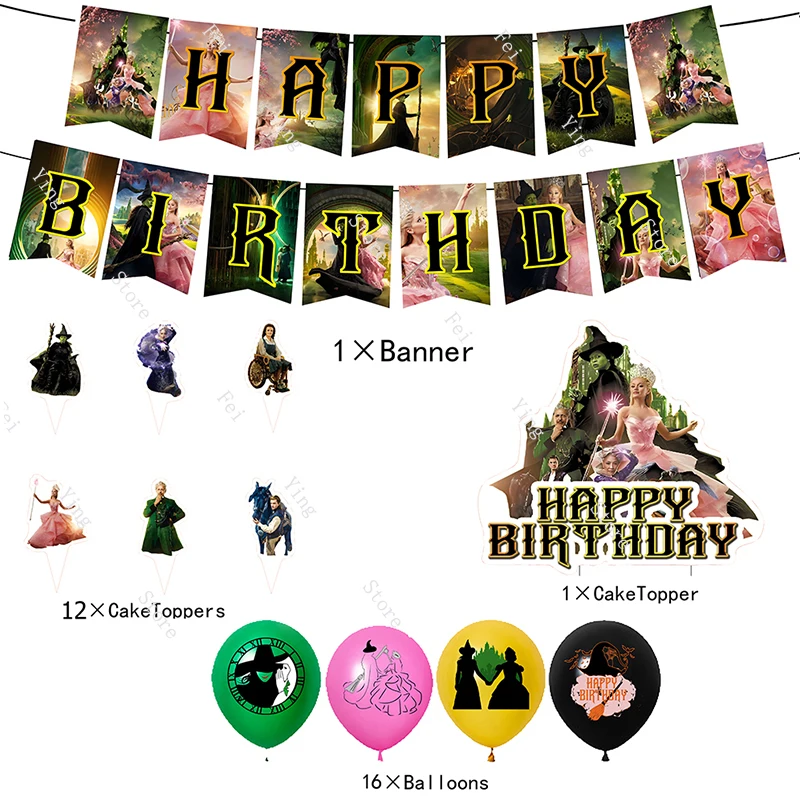 Одноразовая посуда для дня рождения цвет в ассортименте