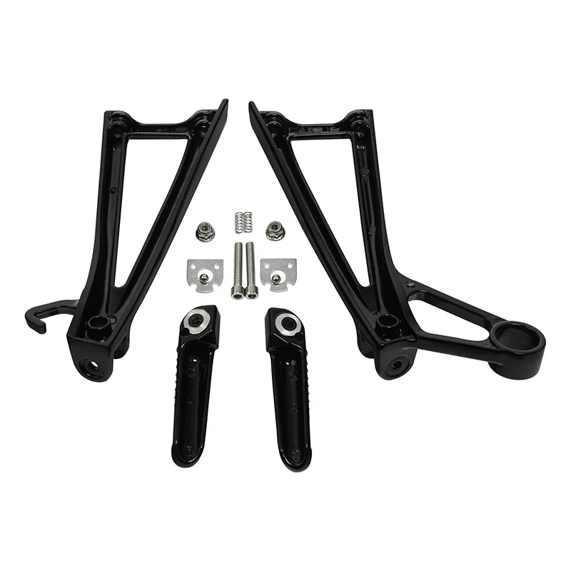

Задняя подставка для ног мотоцикла, набор кронштейнов для Yamaha YZF R6 2003-2005 2004 R6S 2006-2009 2007 2008, черный/серебристый/матовый