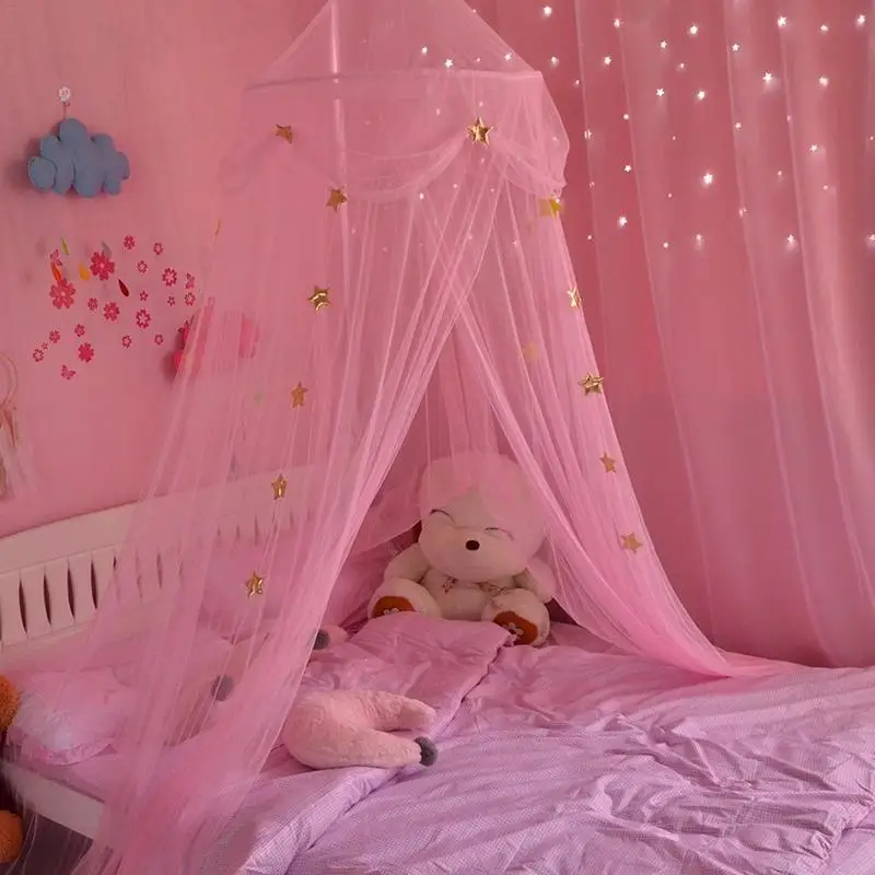 

Baby Crib Netting Princess Dome Bed Canopy Childrens Bedding Round Lace Mosquito Net For Baby Sleeping