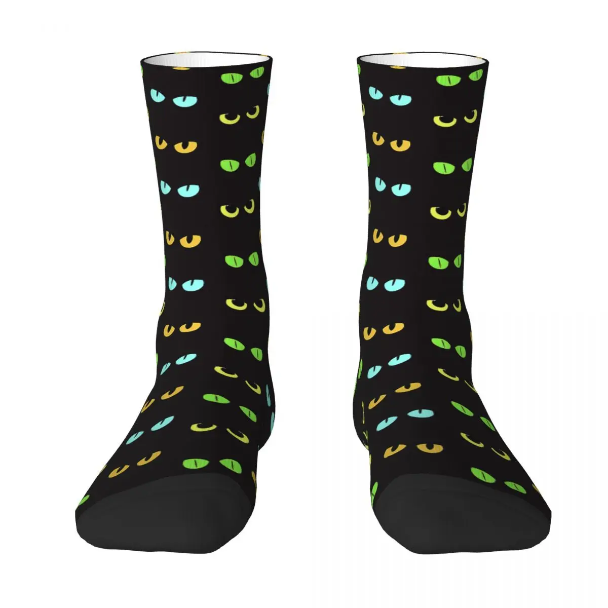 Cat Eyes In The Darkness . Vintage Seamless Pattern Adult Socks,Unisex socks,men Socks women Socks