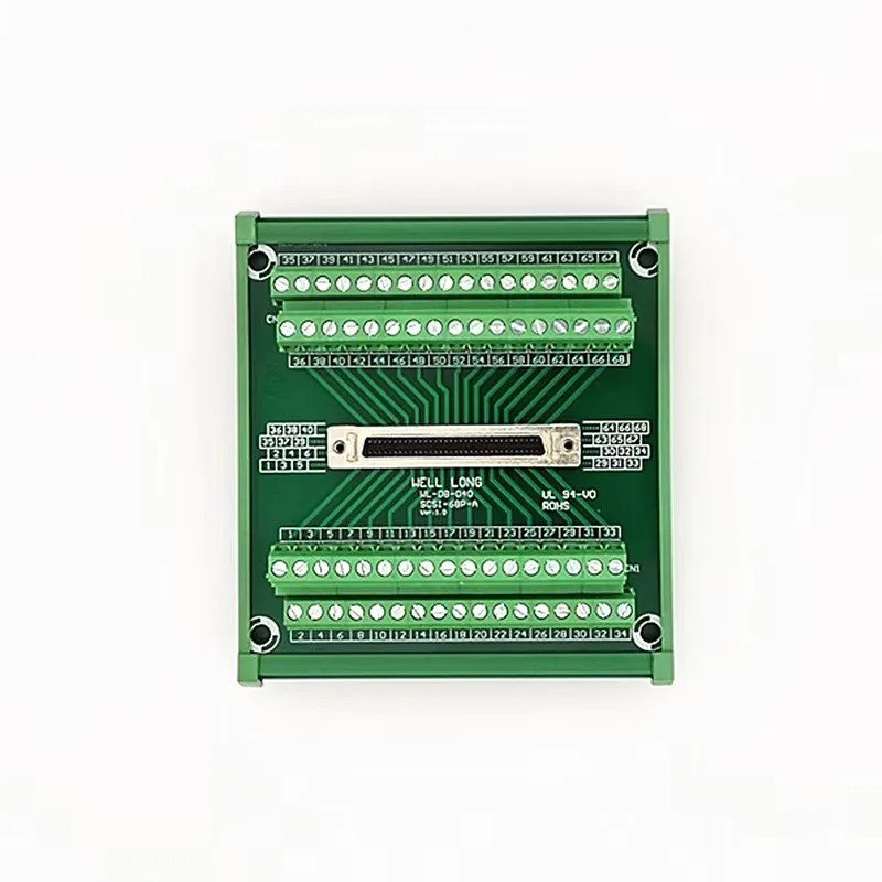 Интерфейсный модуль для монтажа на DIN-рейку коммутационная плата SCSI 68P MDR